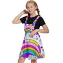 Rainbow Fun Cute Minimal Doodle Drawing Art Kids  Apron Dress View2