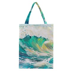 Waves Ocean Sea Tsunami Nautical Art Classic Tote Bag by uniart180623