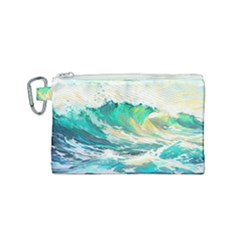 Waves Ocean Sea Tsunami Nautical Art Canvas Cosmetic Bag (small) by uniart180623