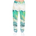 Waves Ocean Sea Tsunami Nautical Art Women Velvet Drawstring Pants View1