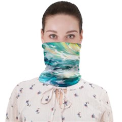 Waves Ocean Sea Tsunami Nautical Art Face Covering Bandana (adult) by uniart180623