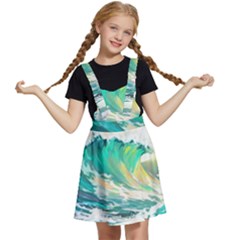 Waves Ocean Sea Tsunami Nautical Art Kids  Apron Dress by uniart180623