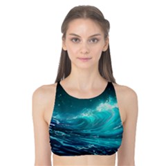 Tsunami Waves Ocean Sea Nautical Nature Water Tank Bikini Top by uniart180623