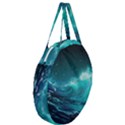 Tsunami Waves Ocean Sea Nautical Nature Water Giant Round Zipper Tote View3