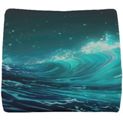 Tsunami Waves Ocean Sea Nautical Nature Water Seat Cushion by uniart180623