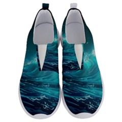 Tsunami Waves Ocean Sea Nautical Nature Water No Lace Lightweight Shoes by uniart180623