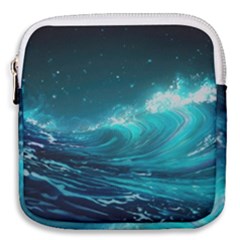 Tsunami Waves Ocean Sea Nautical Nature Water Mini Square Pouch by uniart180623