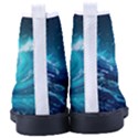 Tsunami Waves Ocean Sea Nautical Nature Water Kid s High-Top Canvas Sneakers View4