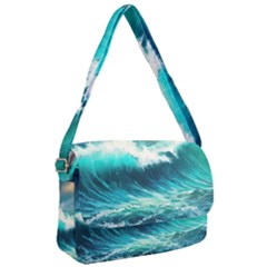 Waves Ocean Sea Tsunami Nautical Painting Courier Bag by uniart180623