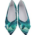 Waves Ocean Sea Tsunami Nautical Painting Women s Bow Heels View1