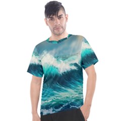 Waves Ocean Sea Tsunami Nautical Painting Men s Sport Top by uniart180623