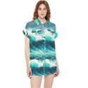 Waves Ocean Sea Tsunami Nautical Painting Chiffon Lounge Set View1