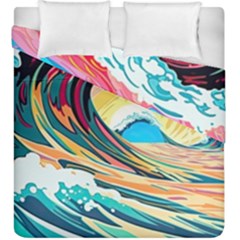 Waves Ocean Sea Tsunami Nautical Arts Duvet Cover Double Side (king Size) by uniart180623