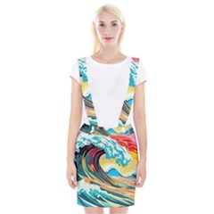 Waves Ocean Sea Tsunami Nautical Arts Braces Suspender Skirt by uniart180623