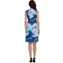 Waves Ocean Sea Tsunami Nautical Blue Sleeveless Dress With Pocket View4