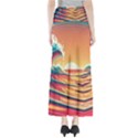 Waves Ocean Sea Tsunami Nautical Art Nature Full Length Maxi Skirt View2