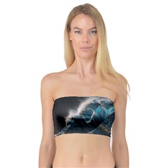 Tsunami Waves Ocean Sea Water Rough Seas Bandeau Top by uniart180623