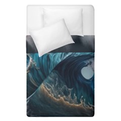 Tsunami Waves Ocean Sea Water Rough Seas Duvet Cover Double Side (single Size) by uniart180623