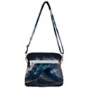 Tsunami Waves Ocean Sea Water Rough Seas Zipper Messenger Bag View3