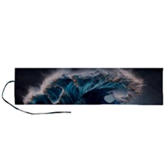 Tsunami Waves Ocean Sea Water Rough Seas Roll Up Canvas Pencil Holder (l) by uniart180623