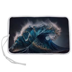 Tsunami Waves Ocean Sea Water Rough Seas Pen Storage Case (s) by uniart180623