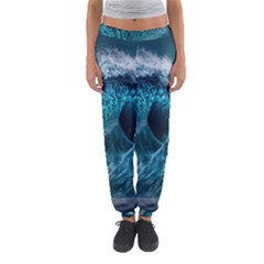 Tsunami Waves Ocean Sea Water Rough Seas Women s Jogger Sweatpants by uniart180623