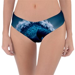 Tsunami Waves Ocean Sea Water Rough Seas Reversible Classic Bikini Bottoms by uniart180623