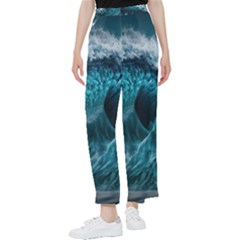 Tsunami Waves Ocean Sea Water Rough Seas Women s Pants  by uniart180623