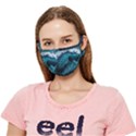 Tsunami Waves Ocean Sea Water Rough Seas Crease Cloth Face Mask (Adult) View1