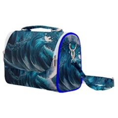 Tsunami Waves Ocean Sea Water Rough Seas Satchel Shoulder Bag by uniart180623