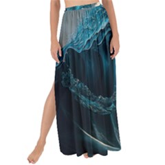 Tsunami Waves Ocean Sea Water Rough Seas Maxi Chiffon Tie-up Sarong by uniart180623