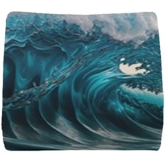 Tsunami Waves Ocean Sea Water Rough Seas Seat Cushion by uniart180623