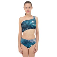 Tsunami Waves Ocean Sea Water Rough Seas Spliced Up Two Piece Swimsuit by uniart180623