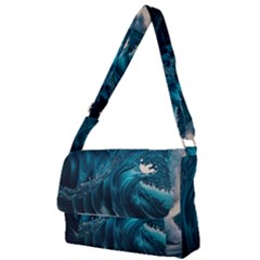 Tsunami Waves Ocean Sea Water Rough Seas Full Print Messenger Bag (s) by uniart180623