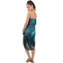 Tsunami Waves Ocean Sea Water Rough Seas Waist Tie Cover Up Chiffon Dress View2