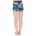 Tsunami Waves Ocean Sea Water Rough Seas Kids  Sports Shorts View2