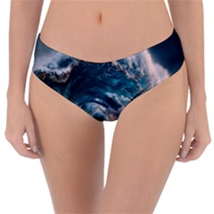 Tsunami Waves Ocean Sea Water Rough Seas Reversible Classic Bikini Bottoms by uniart180623