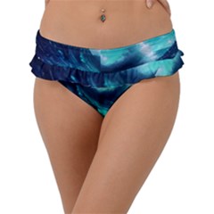 Tsunami Tidal Wave Ocean Waves Sea Nature Water Frill Bikini Bottoms by uniart180623