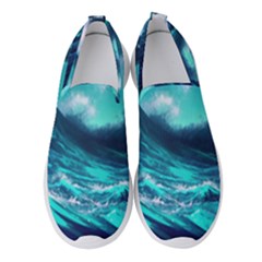 Tsunami Tidal Wave Ocean Waves Sea Nature Water Women s Slip On Sneakers