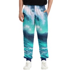 Tsunami Tidal Wave Ocean Waves Sea Nature Water Men s Elastic Waist Pants by uniart180623