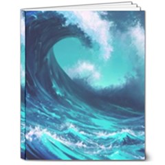 Tsunami Tidal Wave Ocean Waves Sea Nature Water 8  X 10  Hardcover Notebook by uniart180623