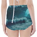 Waves Ocean Sea Tsunami Nautical Blue Sea Art High-Waisted Bikini Bottoms View2