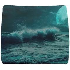 Waves Ocean Sea Tsunami Nautical Blue Sea Art Seat Cushion by uniart180623