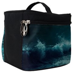 Waves Ocean Sea Tsunami Nautical Blue Sea Art Make Up Travel Bag (big) by uniart180623