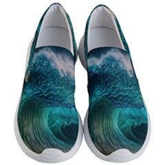 Tsunami Waves Ocean Sea Water Rough Seas Women s Lightweight Slip Ons by uniart180623