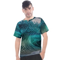 Tsunami Waves Ocean Sea Water Rough Seas Men s Sport Top by uniart180623