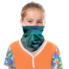 Tsunami Waves Ocean Sea Water Rough Seas Face Covering Bandana (kids) by uniart180623