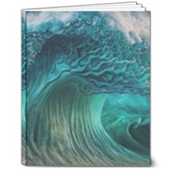 Tsunami Waves Ocean Sea Water Rough Seas 8  X 10  Hardcover Notebook by uniart180623