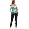 Storm Tsunami Waves Ocean Sea Nautical Nature Painting Women s Long Sleeve Rash Guard View2