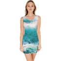 Waves Ocean Sea Tsunami Nautical Blue Sea Bodycon Dress View1